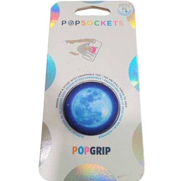 PopSockets PopGrip Adhesive Phone Grip & Stand – Over the Moon Design - Picture 1 of 4